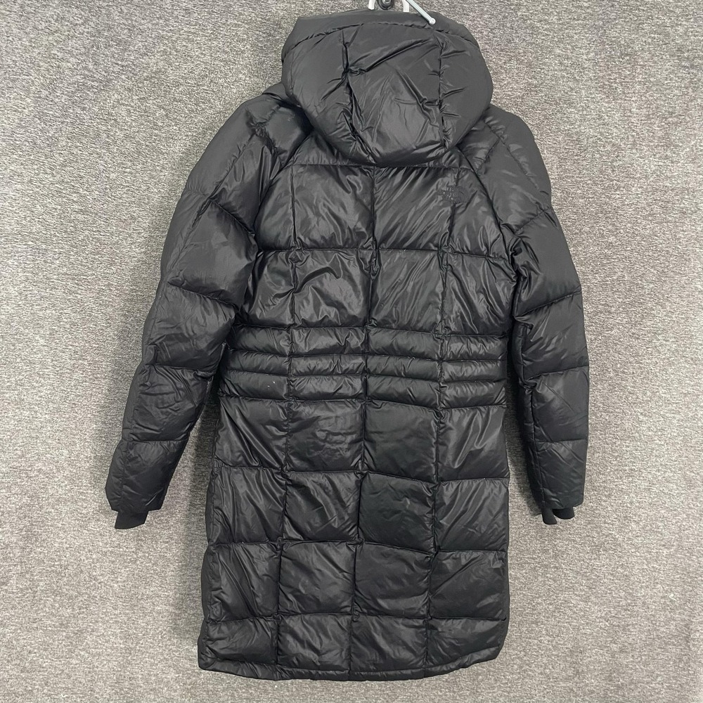 The North Face Down Parka Coat Womens XS Black Hooded 550 Puffer Full Zip - Picture 9 of 10